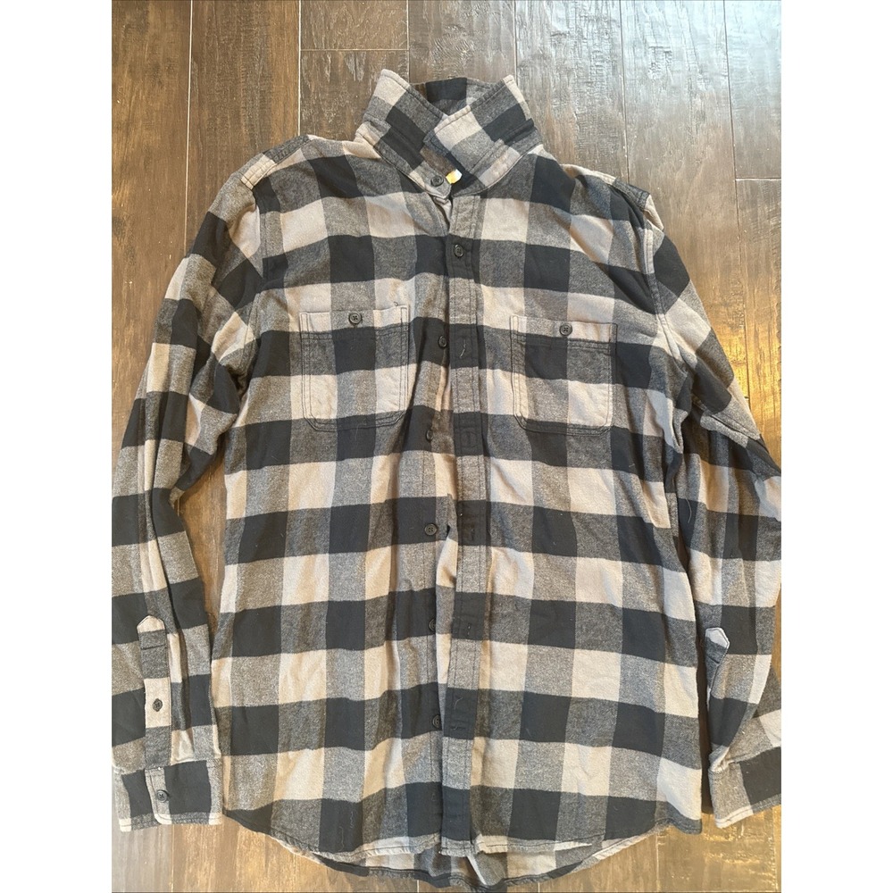 Gap Mens Red Black Buffalo Plaid Flannel Shirt Tall Large